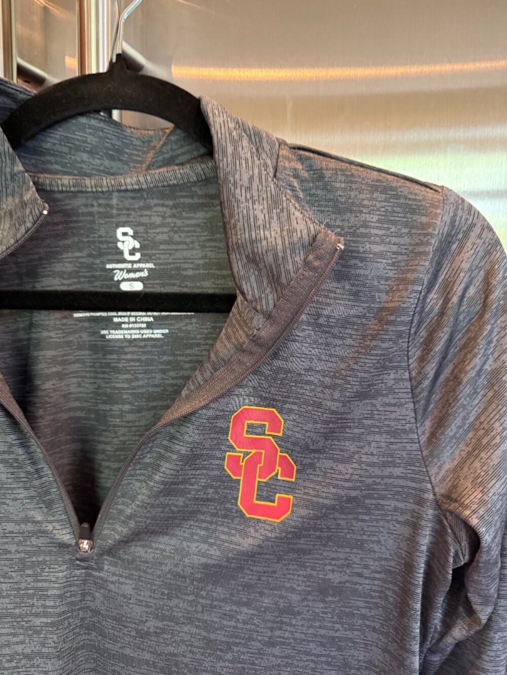 USC quarter zip, women's, size small